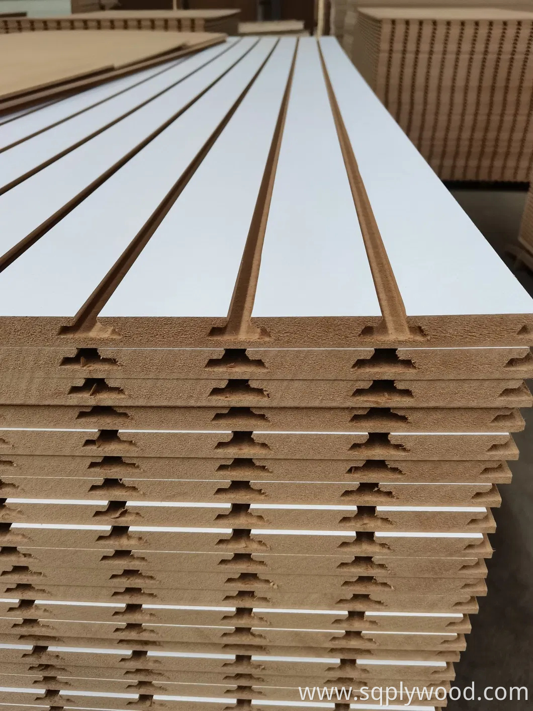 Factory-Groove and Slot White Melamine MDF in 12mm 15mm 18mm